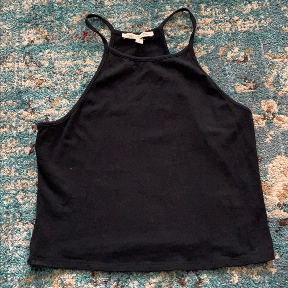 Express one eleven cropped black shirt